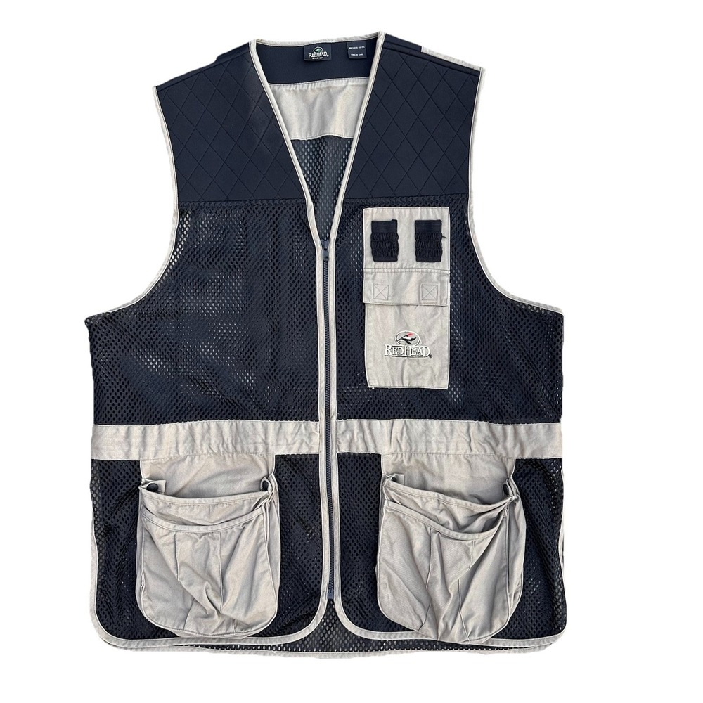 Mens Red Head Mesh Canvas Hunting Fishing Skeet Shooting Vest 2XL-3XL Outdoors